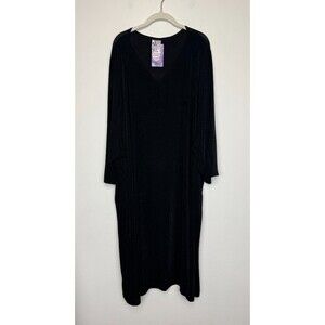 Sanctuarie Designs 5X Maxi Cover Dress Black V-Neck Half Sleeve Semi Sheer NWT